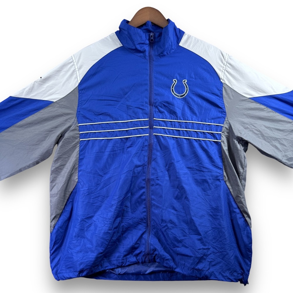 Indianapolis Colts NFL Reebok Sports Illustrated Blue Windbreaker Jacket Mens L
